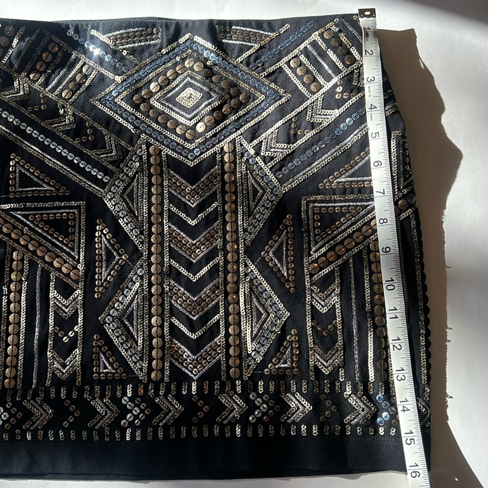 Express Silver and Gold Sequin-Skirt (Stretch)